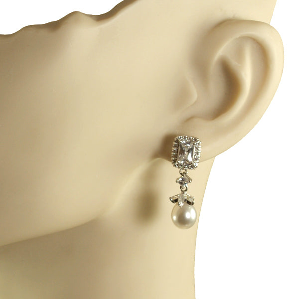 Crystal and Pearl Earrings