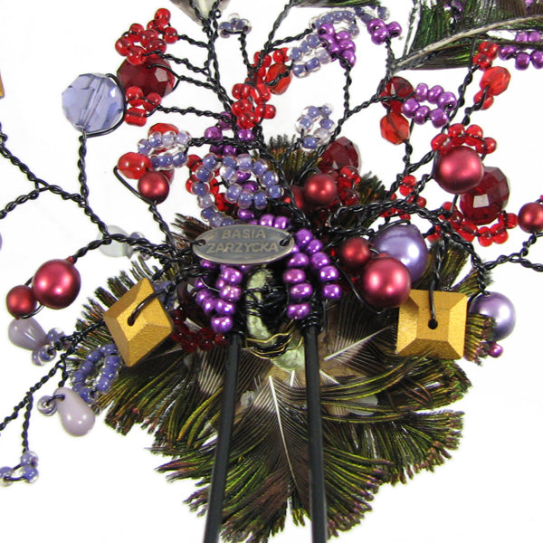 Peacock Feather Hairpin Fascinator