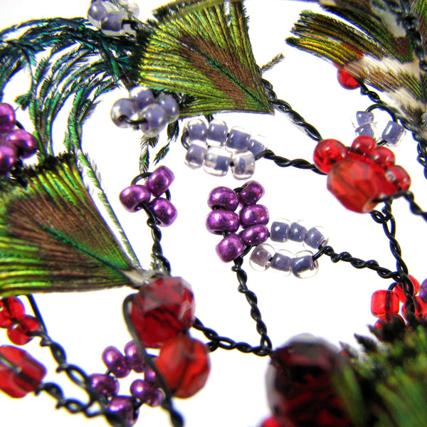 Peacock Feather Hairpin Fascinator