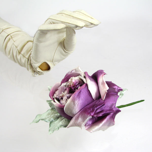 Sicilian Old Rose silk flower corsage