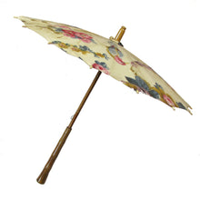 Load image into Gallery viewer, Antique Parasol "Roses and Parrots"
