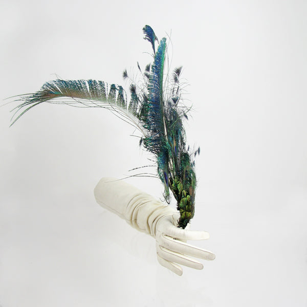 peacock feather hairpin