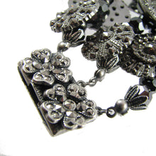 Load image into Gallery viewer, Victorian cut steel button collection bracelet.