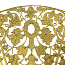 Load image into Gallery viewer, Victorian gilt filigree haircomb