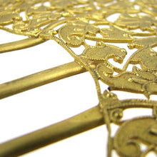 Load image into Gallery viewer, Victorian gilt filigree haircomb