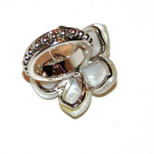 Load image into Gallery viewer, Mother of pearl, gold or rhodium plated cocktail ring
