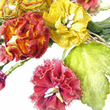 Load image into Gallery viewer, Ribbon Work Bouquet Silk Flower Corsage brooch pin