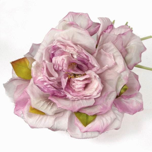 Dusky Pink Silk Flower Corsage Pin