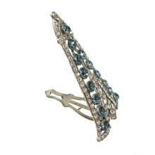 Load image into Gallery viewer, Vintage Clip with Crystal &amp; Blue stones