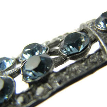Load image into Gallery viewer, Vintage Clip with Crystal &amp; Blue stones