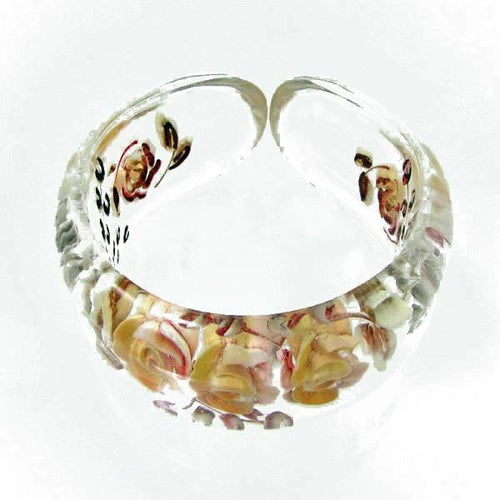 Vintage Perspex Floral Bangle