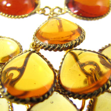 Load image into Gallery viewer, Amber Gripoix Grape Drop Necklace