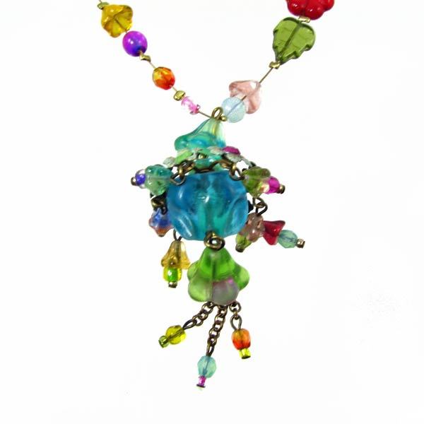 Bohemian Glass, Multi-stranded Necklace