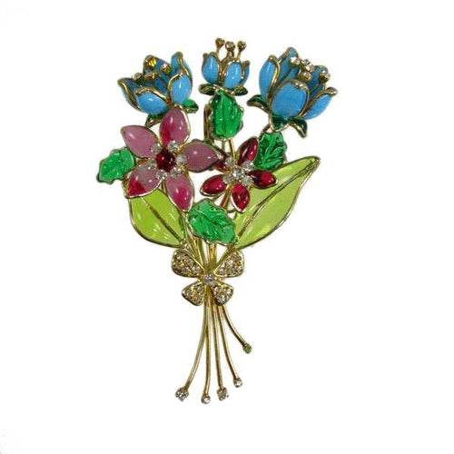 Gripoix Posy Brooch