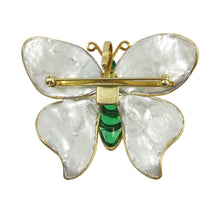 Load image into Gallery viewer, Green Spot Butterfly Brooch