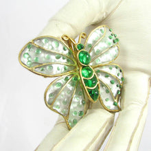 Load image into Gallery viewer, Green Spot Butterfly Brooch