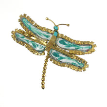 Load image into Gallery viewer, Maison Gripoix-style Fantasy Dragonfly Brooch
