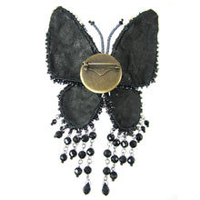 Load image into Gallery viewer, Fantasy Black butterfly Brooch