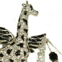Load image into Gallery viewer, Black Magical Angel-winged Giraffe Brooch