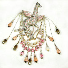Load image into Gallery viewer, Rose Magical Angel-winged Giraffe Brooch