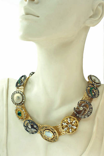 Vintage Button, Necklace   No.1