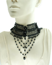 Load image into Gallery viewer, Black choker necklace