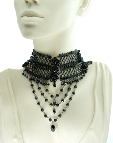Black choker necklace