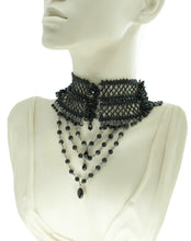 Load image into Gallery viewer, Black choker necklace