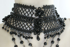 Black choker necklace