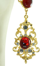 Load image into Gallery viewer, Ruby cabochon earrings
