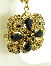 Load image into Gallery viewer, Black crystal earrings
