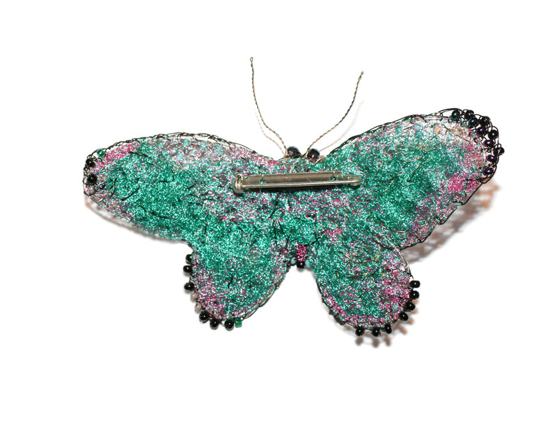 Beaded Butterfly brooch