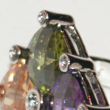 Load image into Gallery viewer, Multi coloured four-stone Cocktail ring