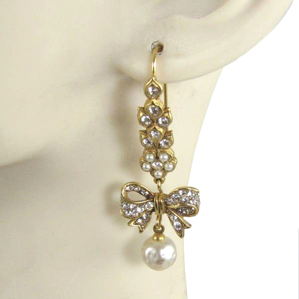 Flower and Bow earrings