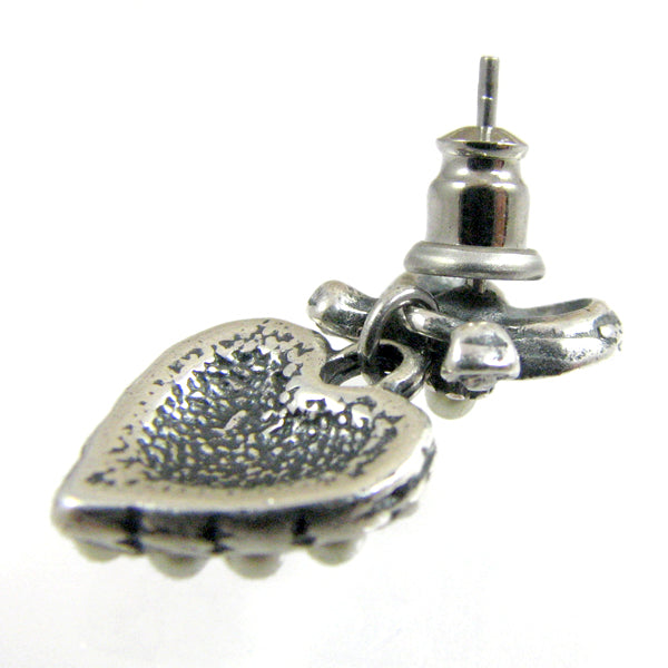 Dainty Bow and Heart Earrings