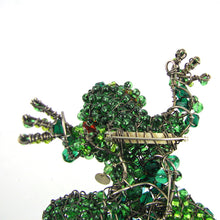 Load image into Gallery viewer, Green Wirework and beadwork Lizard