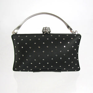 Black Clutch Bag with Swarofski crystals