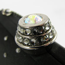 Load image into Gallery viewer, Black Clutch Bag with Swarofski crystals