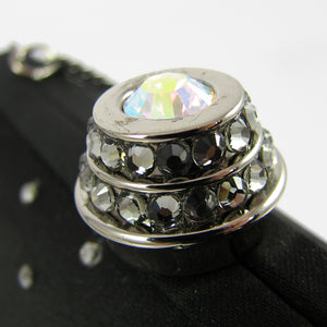 Black Clutch Bag with Swarofski crystals