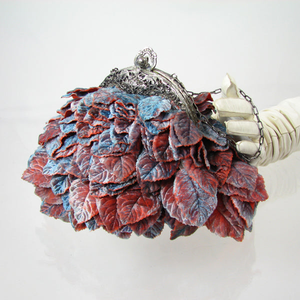 Velvet Petalled handbag