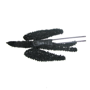 Black Beaded Bird Hairpin