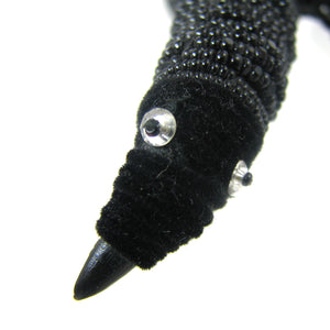Black Beaded Bird Hairpin