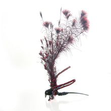 Load image into Gallery viewer, Crimson and Black Feather Fascinator