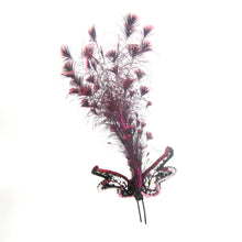 Load image into Gallery viewer, Crimson and Black Feather Fascinator