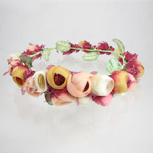 Load image into Gallery viewer, Silk Rosebud Headband/Wreath