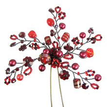 Load image into Gallery viewer, Green bead and Wirework Clip