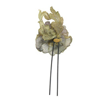 Load image into Gallery viewer, Green and Grey floral Lace Hairpin