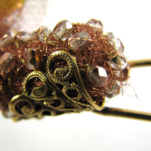 Load image into Gallery viewer, Floral and feather hairpin