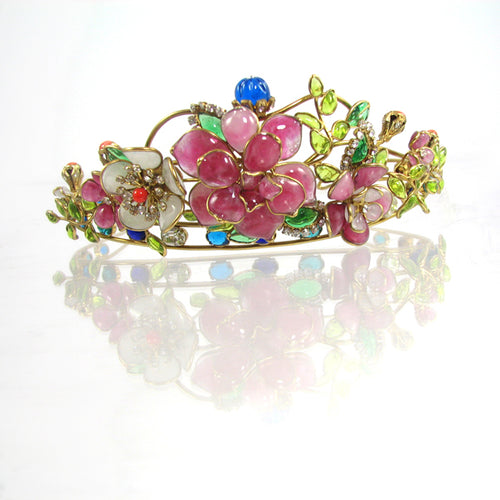 Colourful Wireframe Flower Tiara