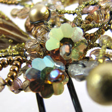 Load image into Gallery viewer, Dark Feather, Wirework and bead Hairpin Fascinator